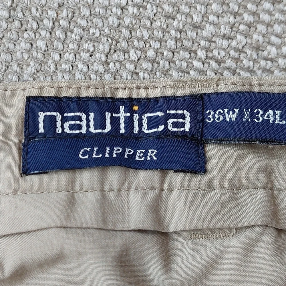 Nautica Clipper Khaki Pleated Pants - Picture 4 of 6